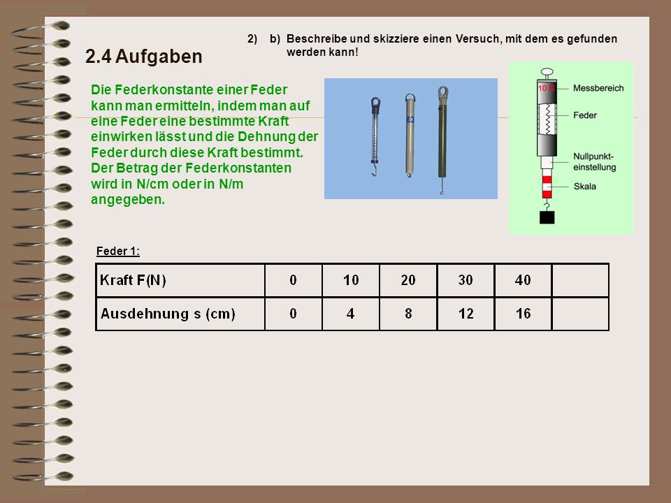 2) b) Beschreibe und skizziere einen Versuch, mit dem es gefunden werden kann! 2.4 Aufgaben.