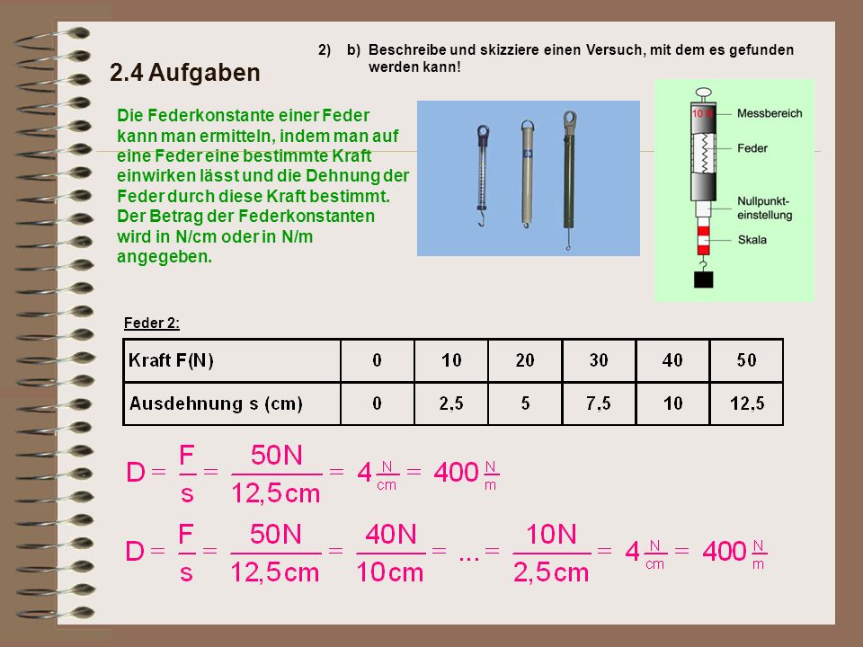 2) b) Beschreibe und skizziere einen Versuch, mit dem es gefunden werden kann! 2.4 Aufgaben.