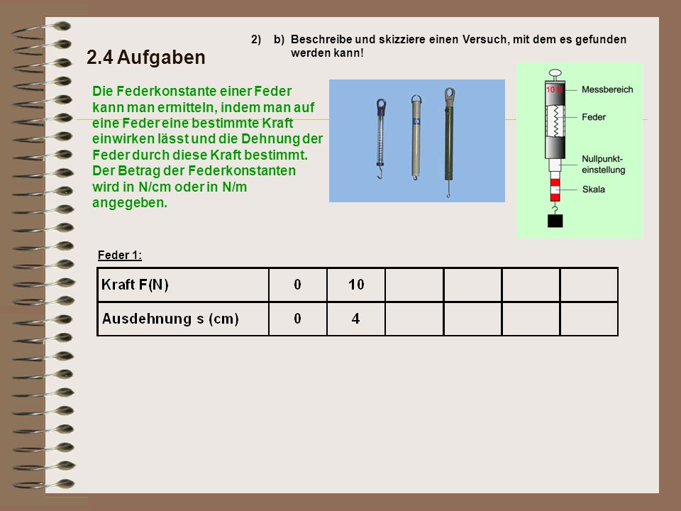 2) b) Beschreibe und skizziere einen Versuch, mit dem es gefunden werden kann! 2.4 Aufgaben.