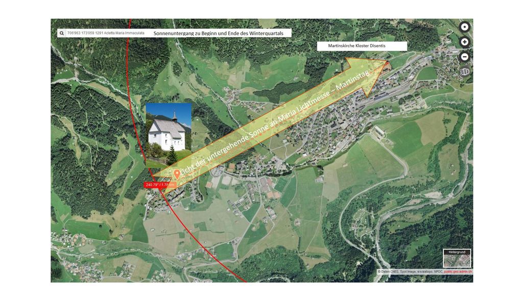 Licht der untergehende Sonne an Maria Lichtmesse – Martinstag