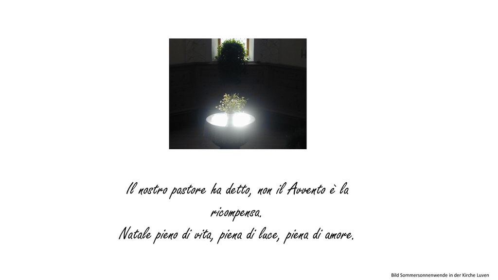 Il nostro pastore ha detto, non il Avvento è la ricompensa.
