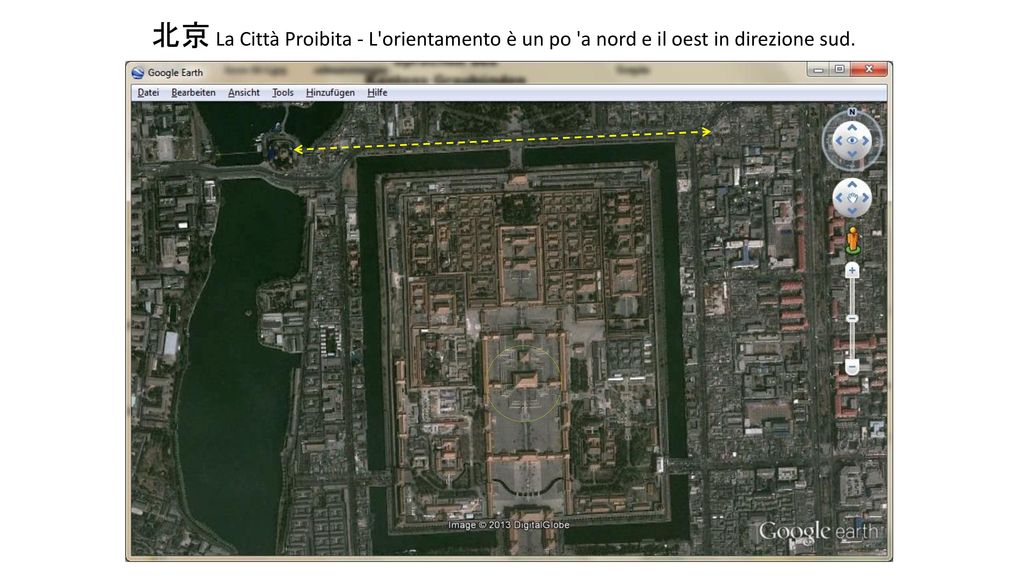 北京 La Città Proibita - L orientamento è un po a nord e il oest in direzione sud.