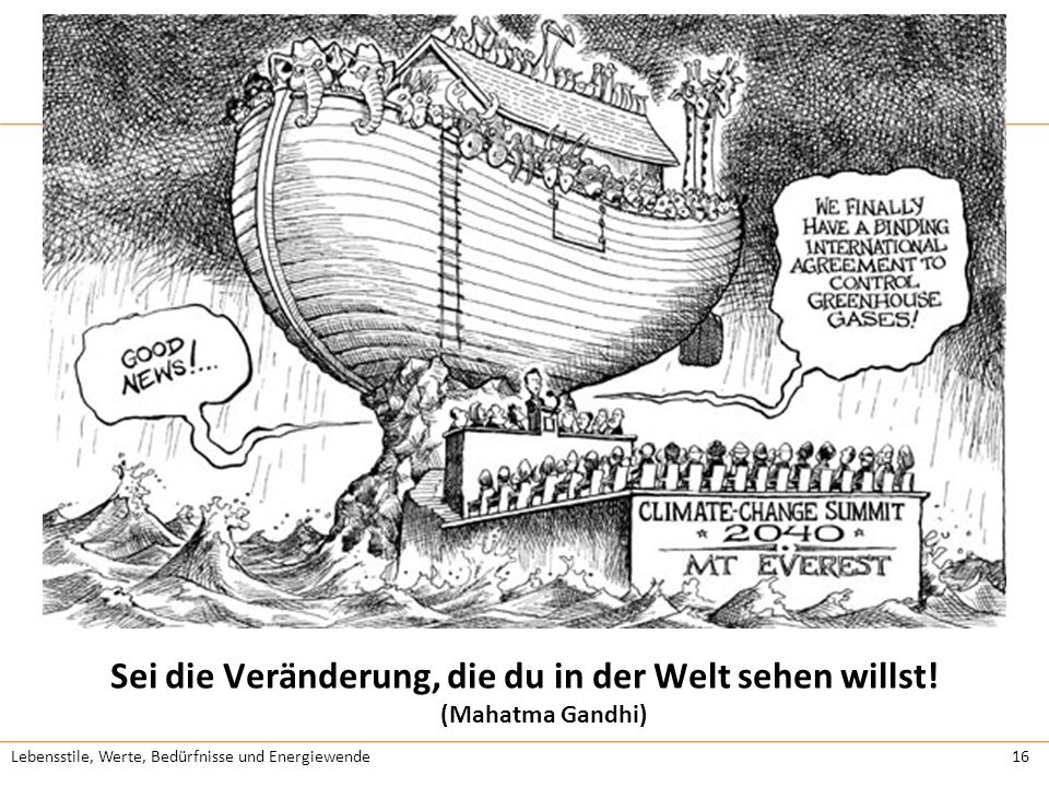 Sei die Veränderung, die du in der Welt sehen willst! (Mahatma Gandhi)