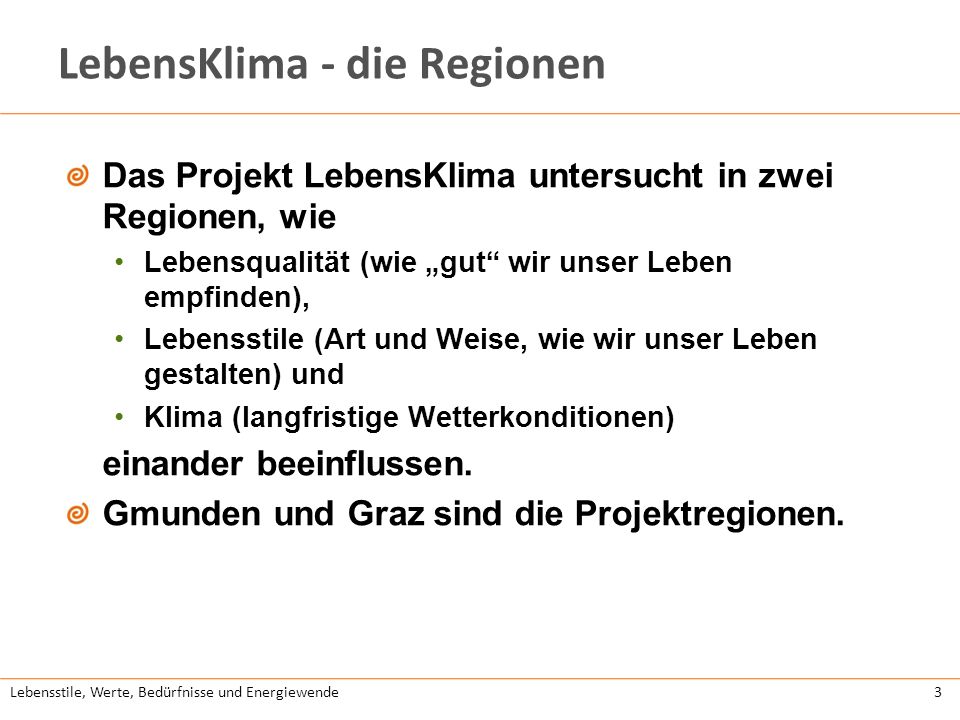 LebensKlima - die Regionen