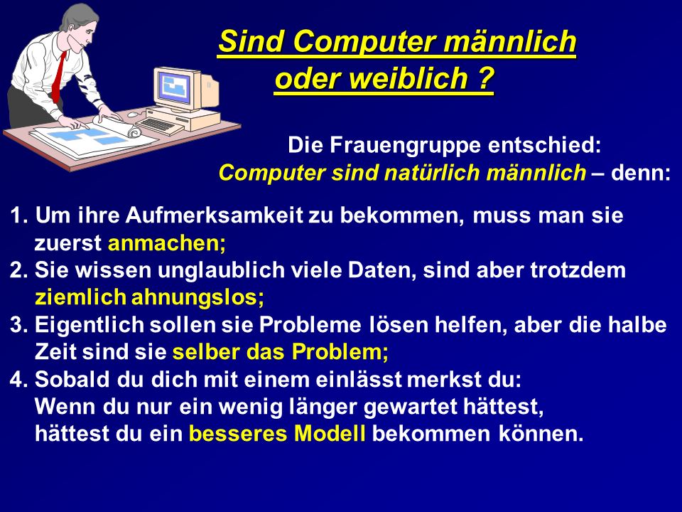 Sind Computer männlich oder weiblich