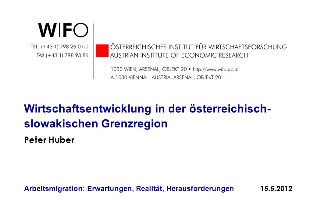 Inhalt & Motivation Die wirtschaftliche Entwicklung der CENTROPE-Region im letzten Jahr wurde durch zwei wesentliche Faktoren bestimmt.