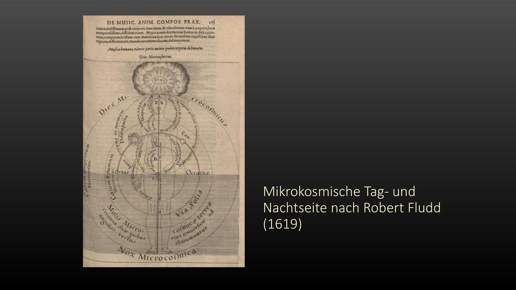 Mikrokosmische Tag- und Nachtseite nach Robert Fludd (1619)