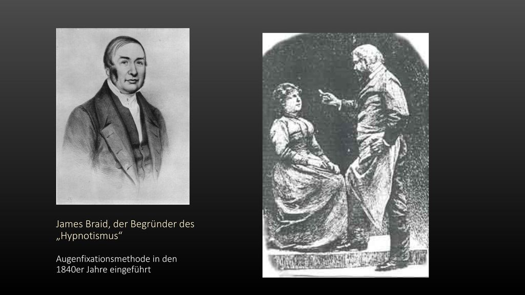 James Braid, der Begründer des „Hypnotismus Augenfixationsmethode in den 1840er Jahre eingeführt