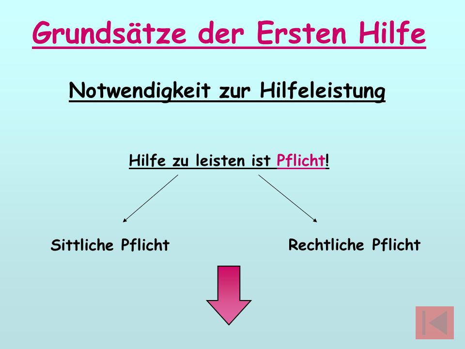 Hilfe zu leisten ist Pflicht!
