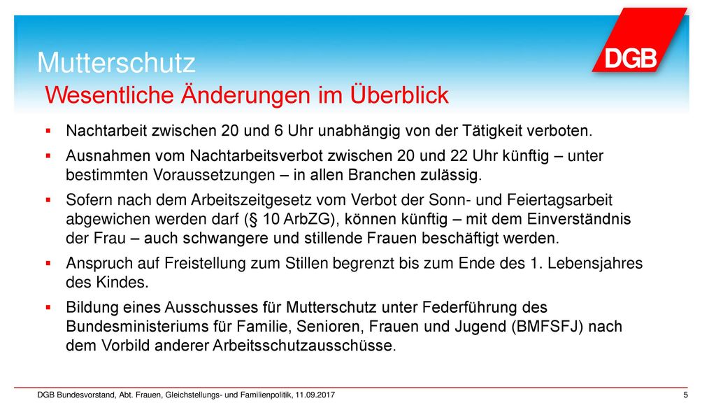 Mutterschutz Arbeitsschutz für schwangere und stillende Frauen – das neue  Mutterschutzrecht Gesetz zum Schutze der Mütter bei der Arbeit, in der  Ausbildung. - ppt herunterladen