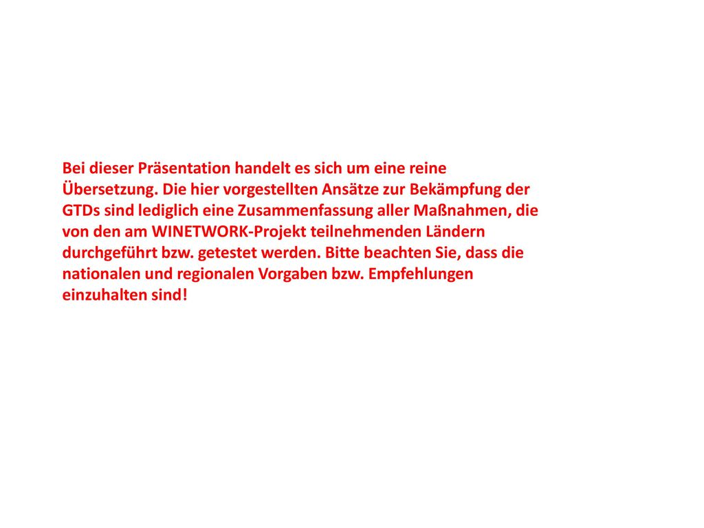Bei dieser Präsentation handelt es sich um eine reine Übersetzung