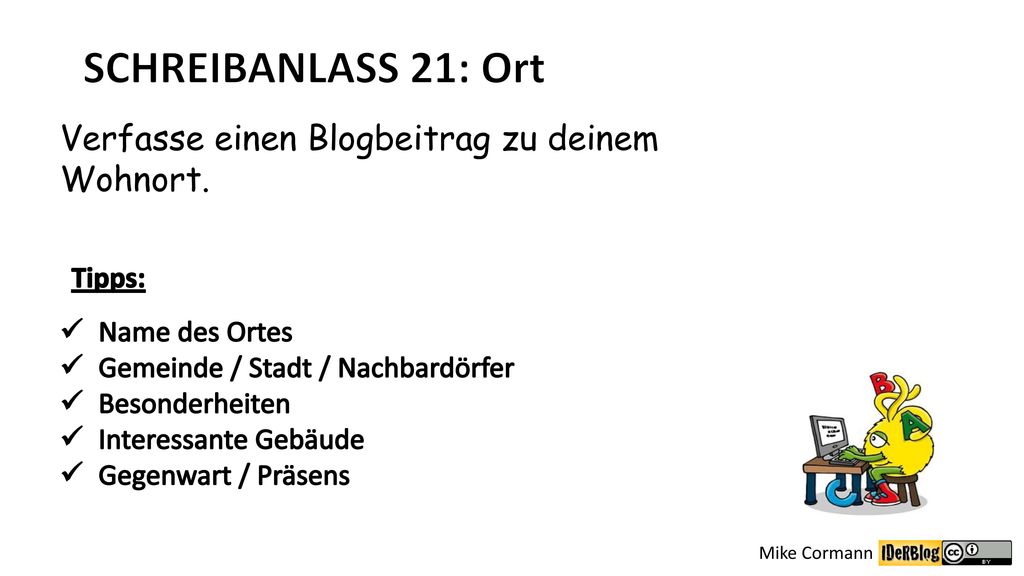 SCHREIBANLASS 21: Ort Verfasse einen Blogbeitrag zu deinem Wohnort.