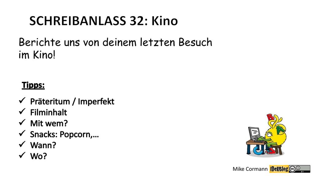 SCHREIBANLASS 32: Kino Berichte uns von deinem letzten Besuch im Kino!