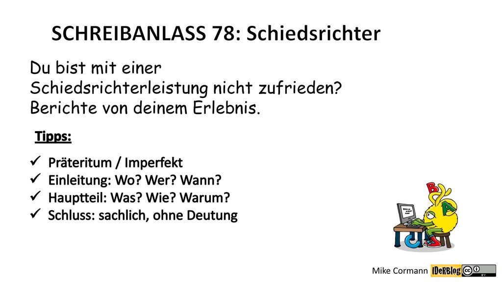 SCHREIBANLASS 78: Schiedsrichter