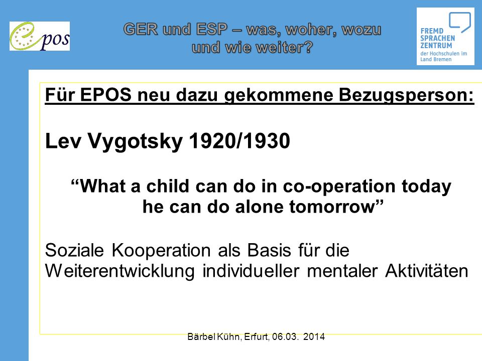 What a child can do in co-operation today he can do alone tomorrow