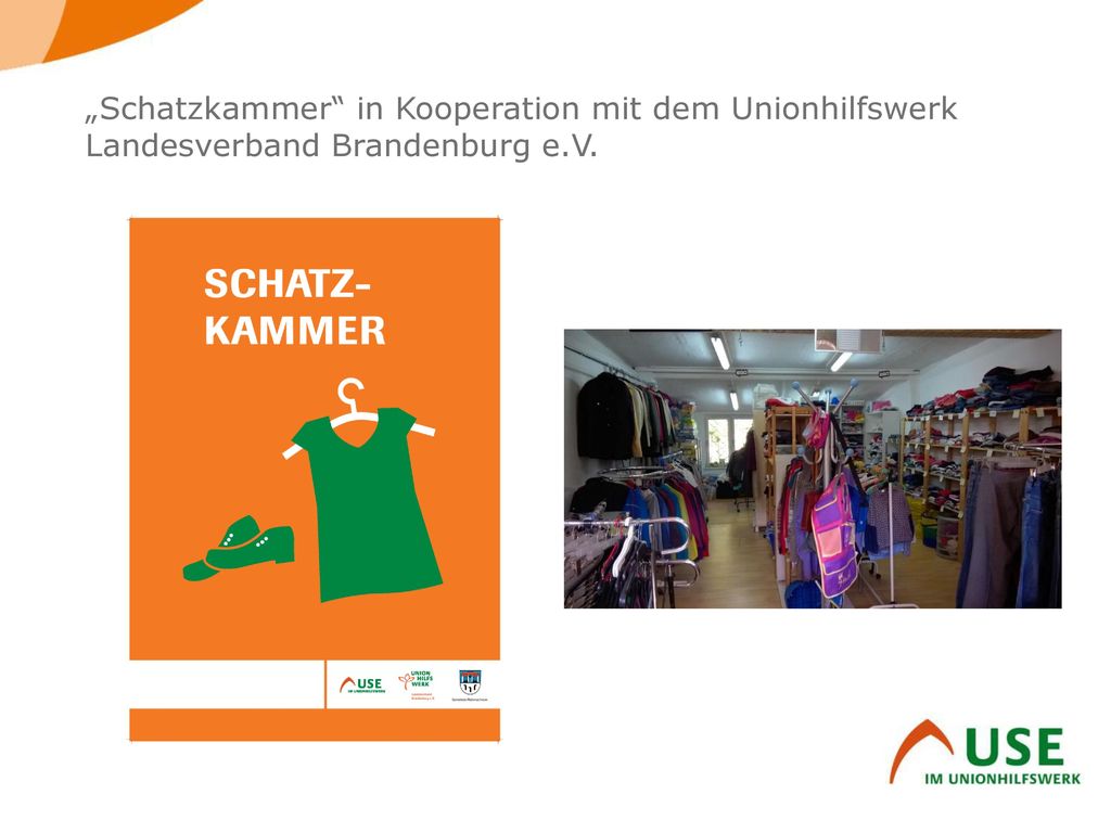 „Schatzkammer in Kooperation mit dem Unionhilfswerk Landesverband Brandenburg e.V.