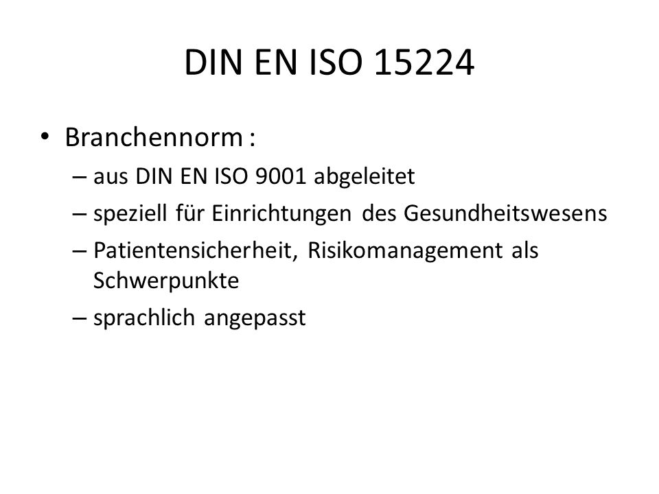 DIN EN ISO Branchennorm : aus DIN EN ISO 9001 abgeleitet