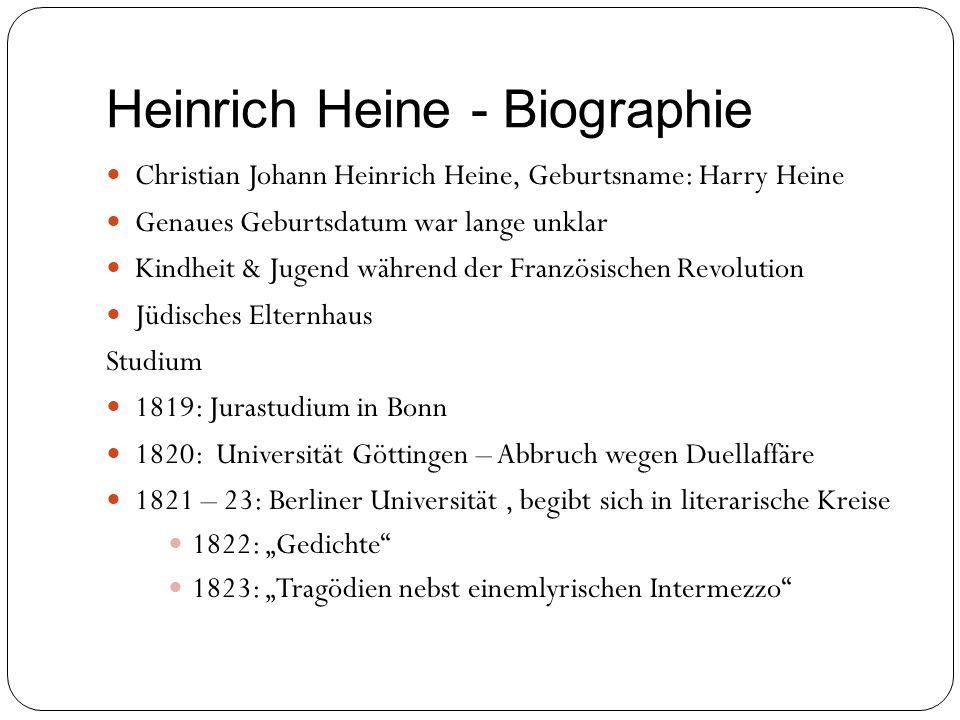 Heinrich Heine - Biographie