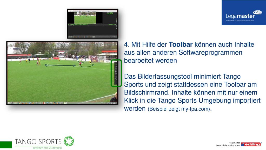 4. Mit Hilfe der Toolbar können auch Inhalte aus allen anderen Softwareprogrammen bearbeitet werden