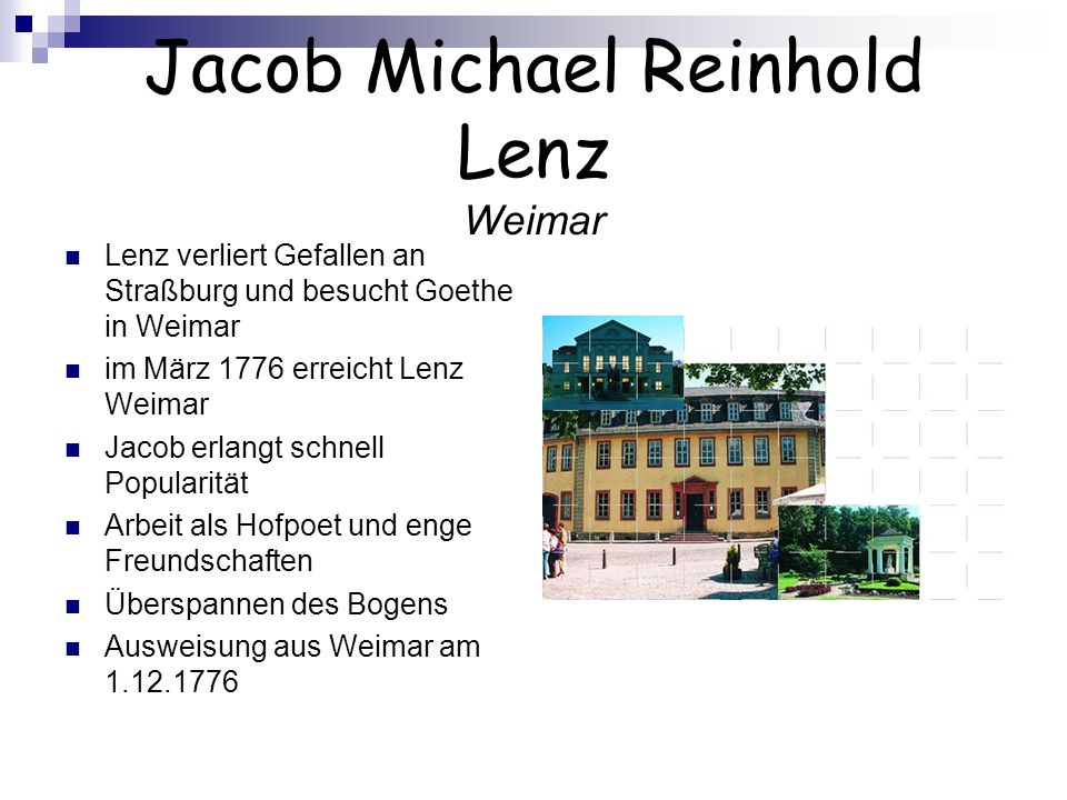 Jacob Michael Reinhold Lenz Weimar