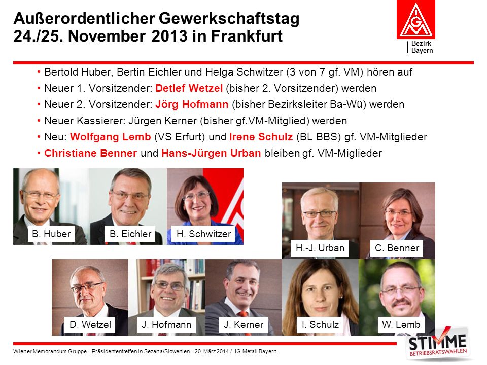 Außerordentlicher Gewerkschaftstag 24./25. November 2013 in Frankfurt