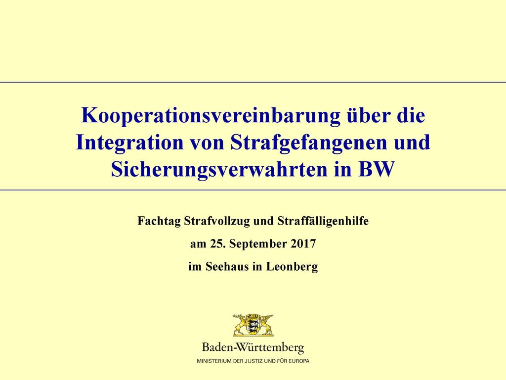 Fachtag Strafvollzug und Straffälligenhilfe