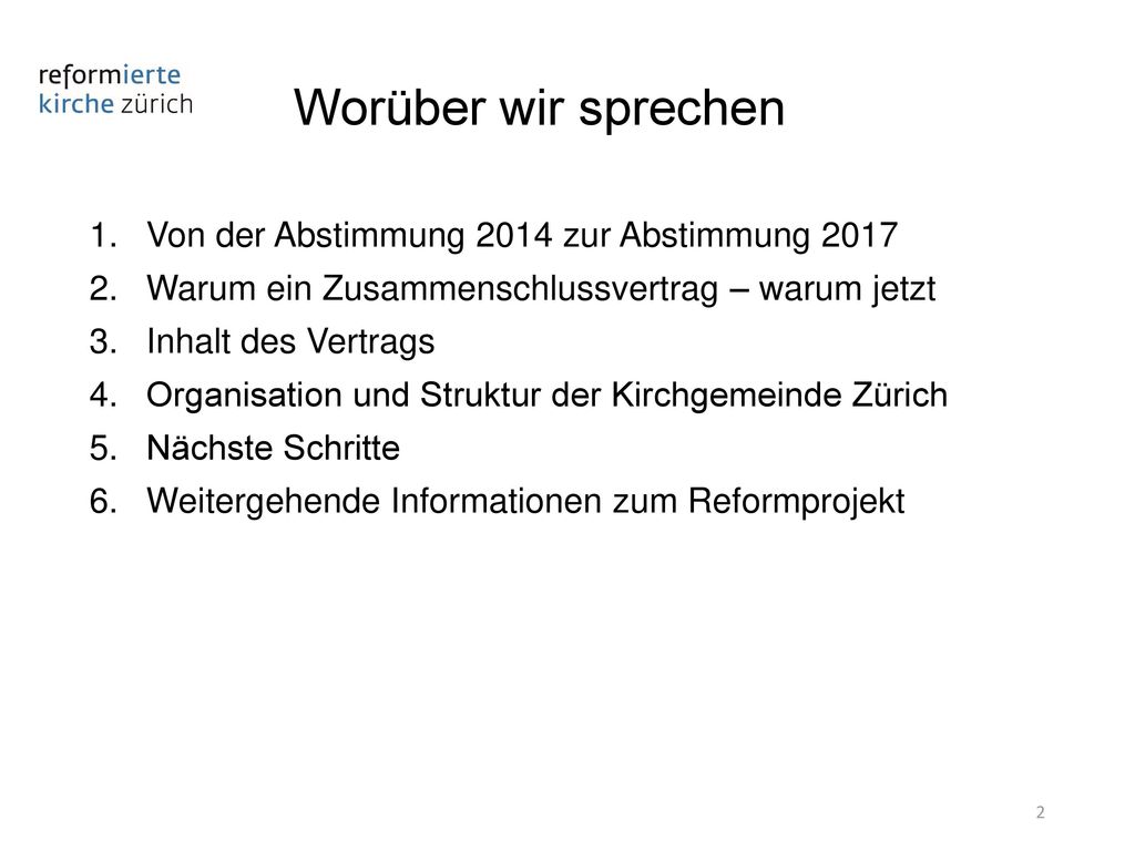 Worüber wir sprechen Von der Abstimmung 2014 zur Abstimmung 2017