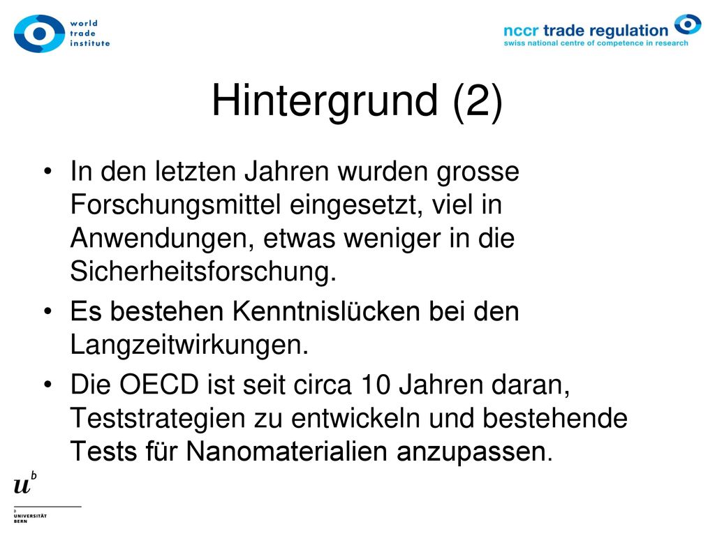 Hintergrund (2) In den letzten Jahren wurden grosse Forschungsmittel eingesetzt, viel in Anwendungen, etwas weniger in die Sicherheitsforschung.