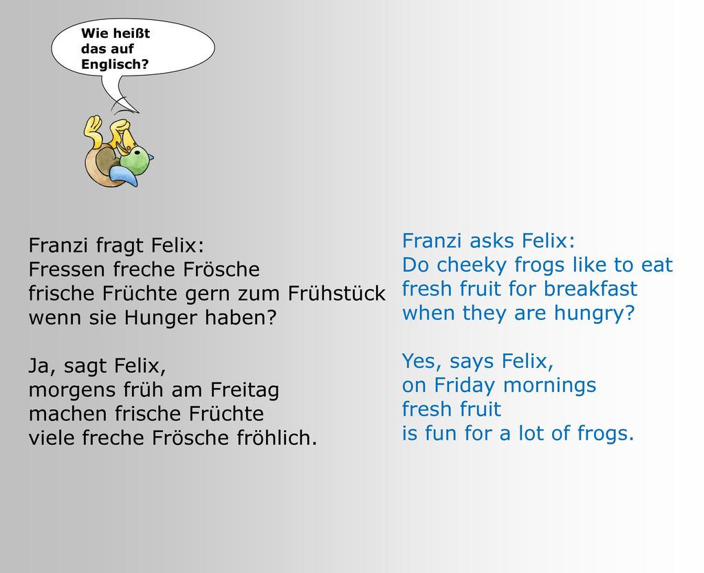 Do cheeky frogs like to eat fresh fruit for breakfast