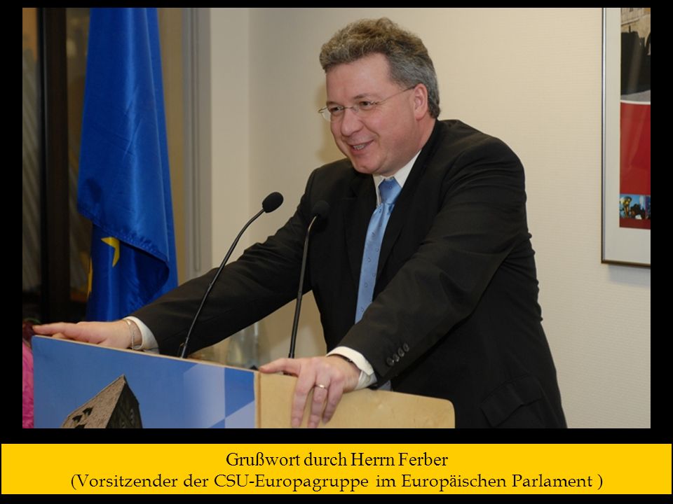 Grußwort durch Herrn Ferber