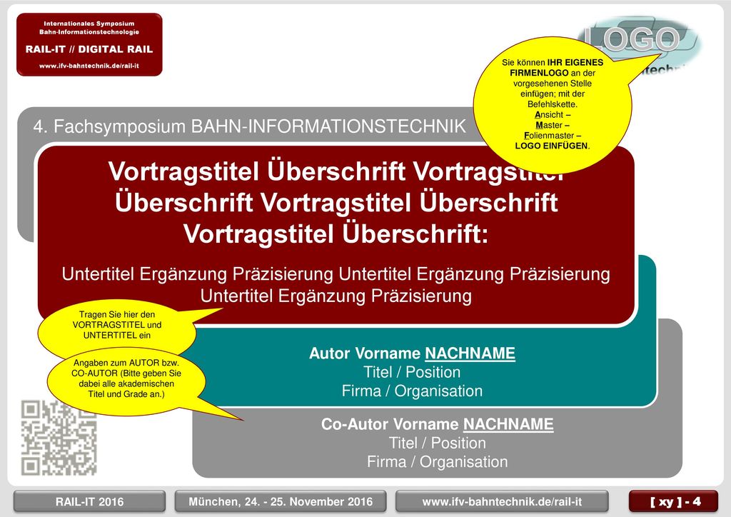 Autor Vorname NACHNAME Co-Autor Vorname NACHNAME