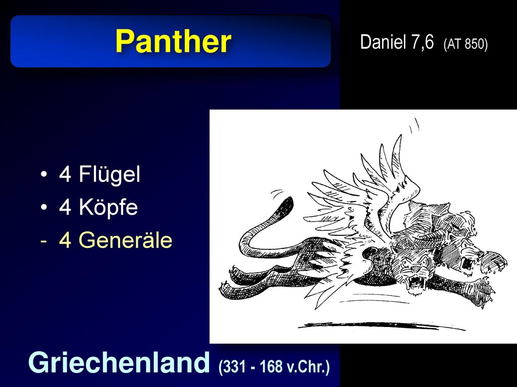 Panther Griechenland ( v.Chr.) 4 Flügel 4 Köpfe 4 Generäle