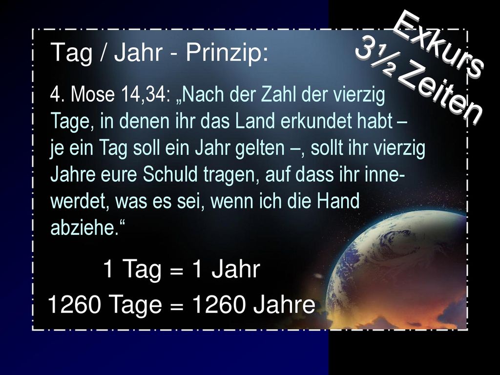 Exkurs 3½ Zeiten Tag / Jahr - Prinzip: 1 Tag = 1 Jahr