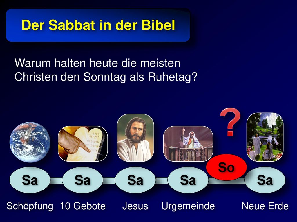 Der Sabbat in der Bibel So Sa Sa Sa Sa Sa