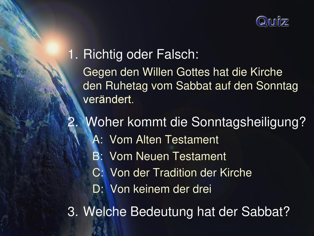 Woher kommt die Sonntagsheiligung
