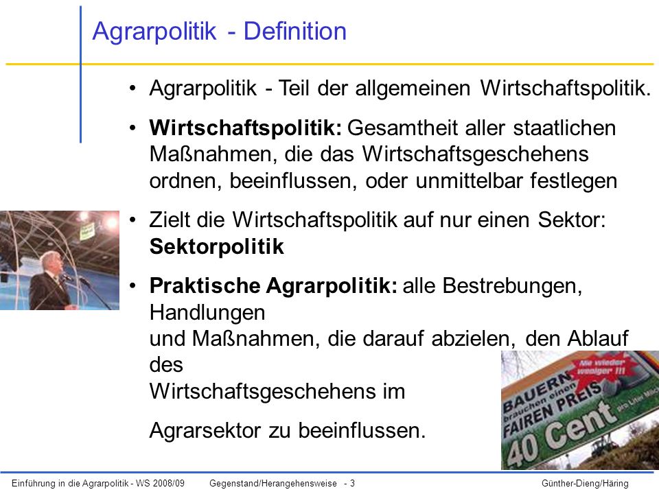 Agrarpolitik - Definition