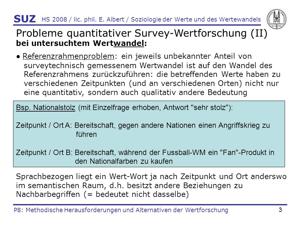Probleme quantitativer Survey-Wertforschung (II)