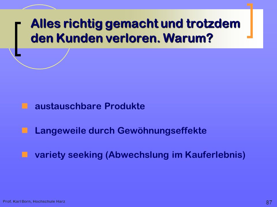 Alles richtig gemacht und trotzdem den Kunden verloren. Warum