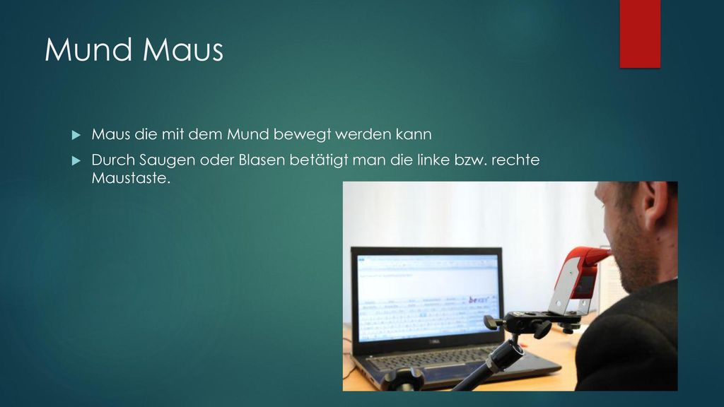 Mund Maus Maus die mit dem Mund bewegt werden kann