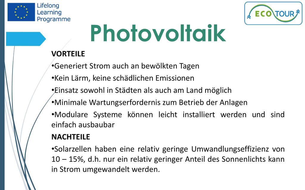 Photovoltaik VORTEILE Generiert Strom auch an bewölkten Tagen