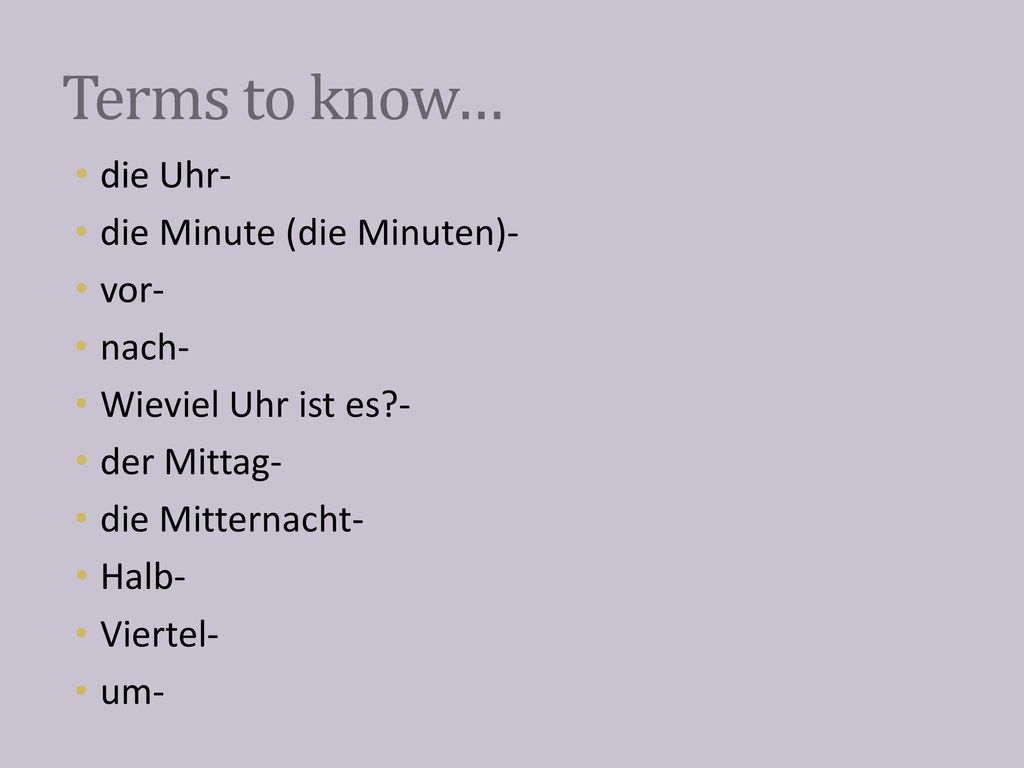 Deutsch I Telling time…. ppt herunterladen