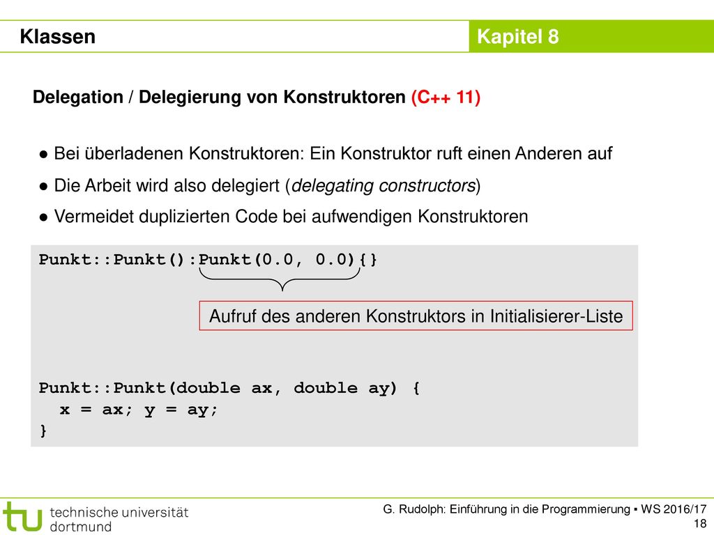 Aufruf des anderen Konstruktors in Initialisierer-Liste