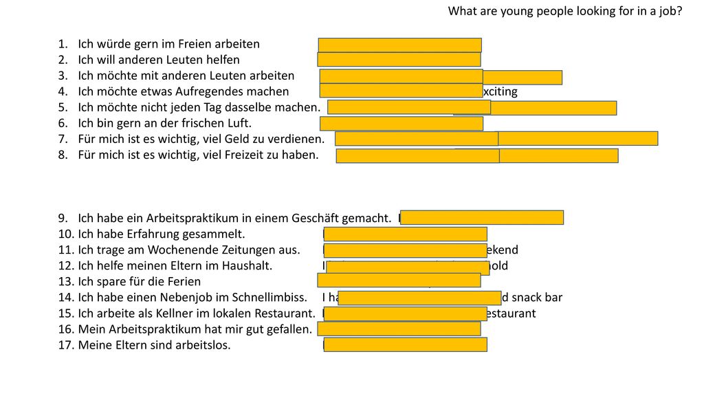 What are young people looking for in a job