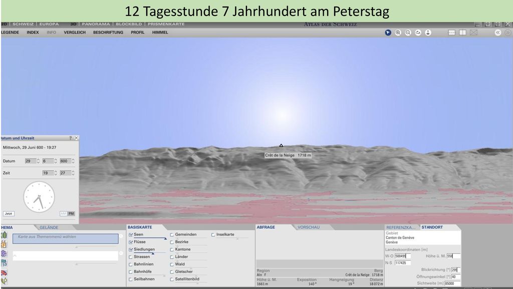 12 Tagesstunde 7 Jahrhundert am Peterstag