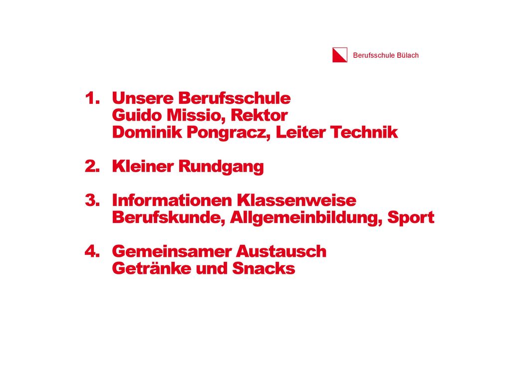 Unsere Berufsschule Guido Missio, Rektor Dominik Pongracz, Leiter Technik
