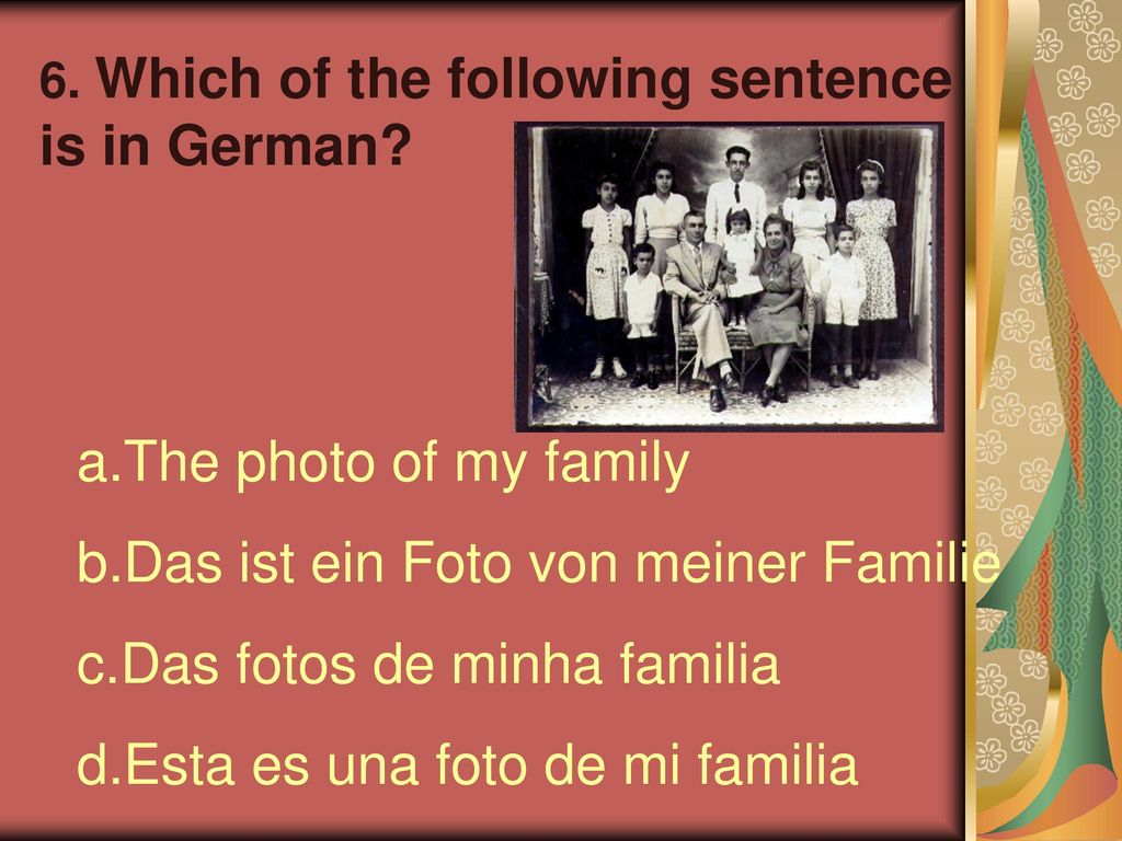 Das ist ein Foto von meiner Familie Das fotos de minha familia