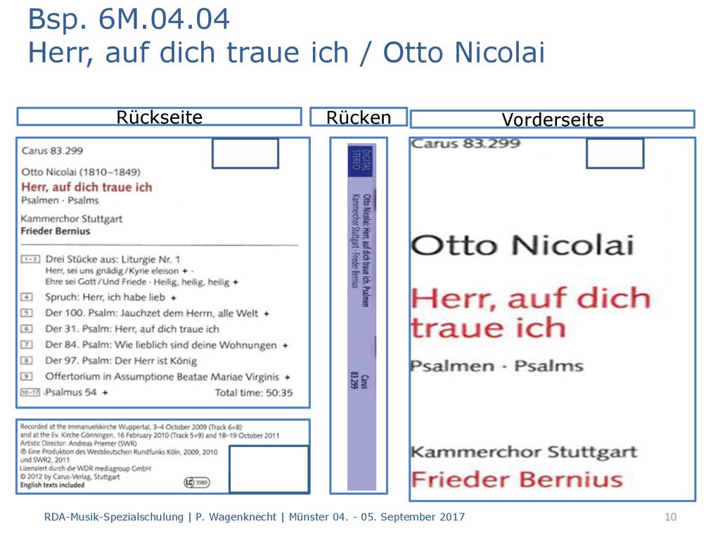 Bsp. 6M Herr, auf dich traue ich / Otto Nicolai