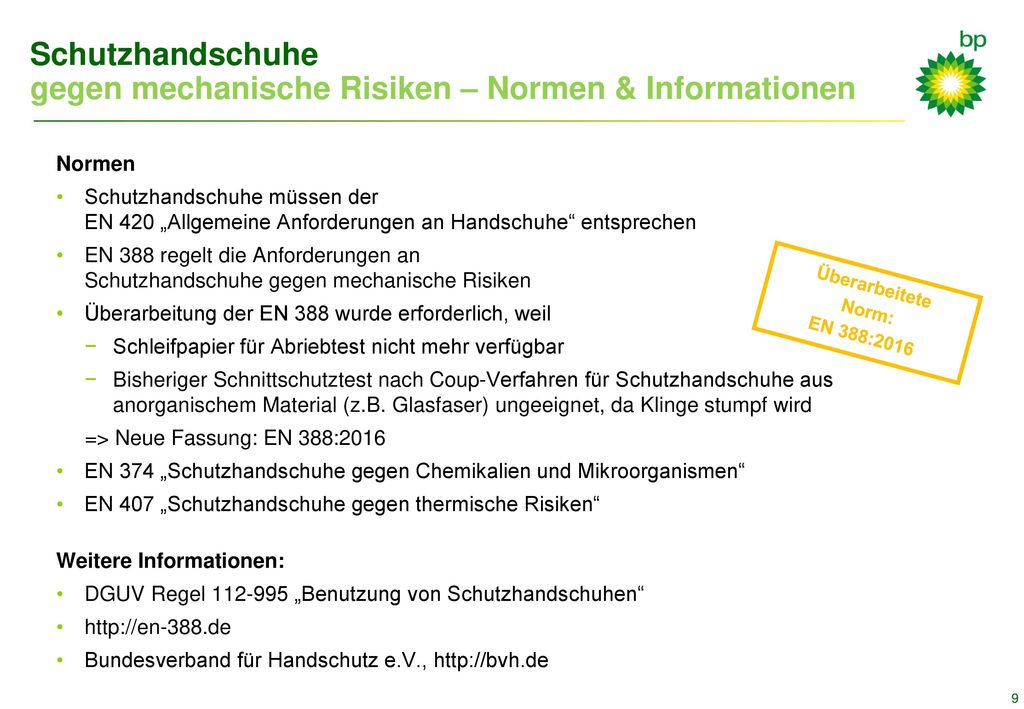 Schutzhandschuhe gegen mechanische Risiken – Normen & Informationen
