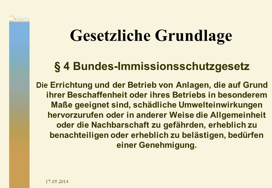 Gesetzliche Grundlage