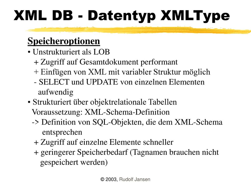 XML DB - Datentyp XMLType